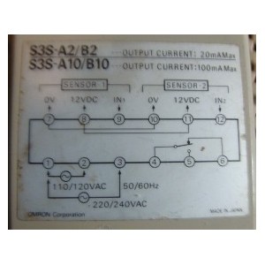 OMRON S3S-B10-002 SENSOR CONTROLLER 110
