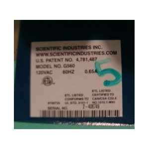 SCIENTIFIC INDUSTRIES G560 VORTEX GENIE 2