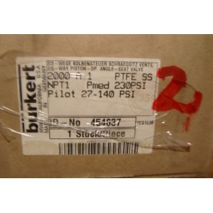 BURKERT VALVE 2000 A 1 PTFE SS 454637 27 140 PSI