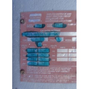 CROUSE HINDS EXPLOSION PROOF ENCLOUSURE FLS60361-1-44 