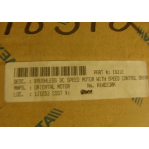 ORIENTAL MOTOR BRUSHLESS DC SPEED MOTOR WITH SPEED CONTROL DRIVE