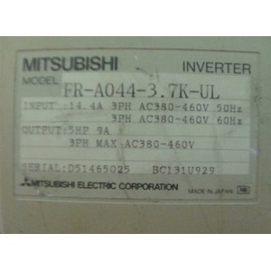 MITSUBISHI INVERTER FR-A044-3.7K-UL