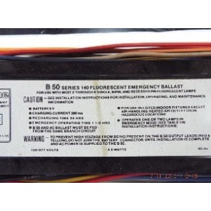 BODINE B50 SERIES 140 FLUORESCENT EMERGENCY BALLAST 120/277 VOLT
