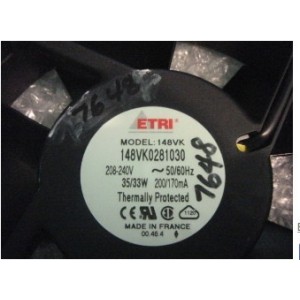 ETRI Cabinet Cooling Fan 148VK-0281030 208-240V 