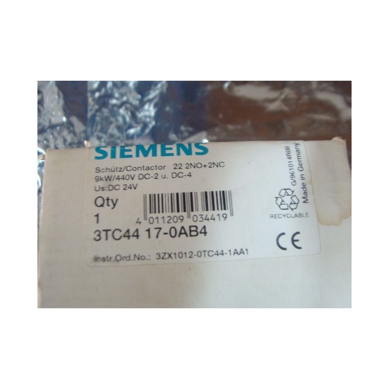 SIEMENS 3TC44-17-0AB4 CONTACTOR