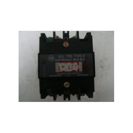 ALLEN BRADLEY ELECTRICALLY HELD RELAY BUL 700 TYPE R