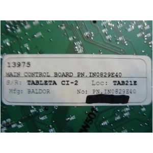 BALDOR MAIN CONTROL BOARD IN0829E40