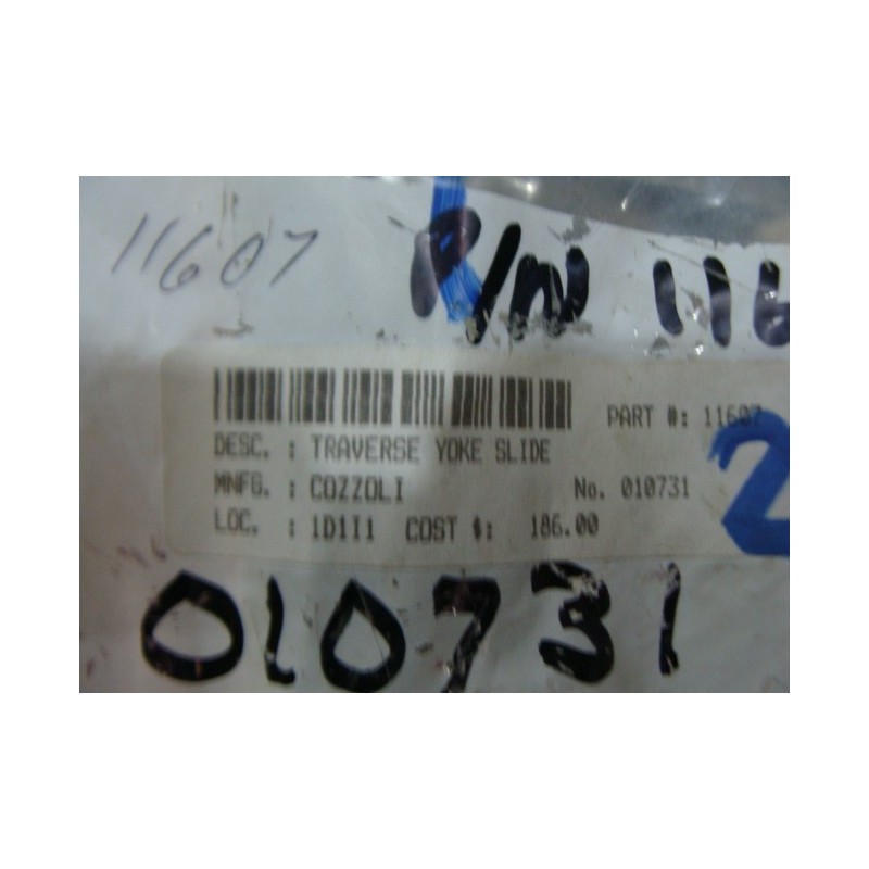 COZZOLI 11607 TRAVERSE YOKE SLIDE COZZOLI 11607 TRAVERSE YOKE SLIDE