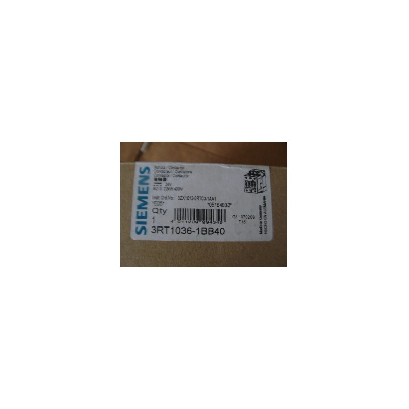 SIEMENS 3RT1036-1BB40 SIEMENS 3RT1036-1BB40