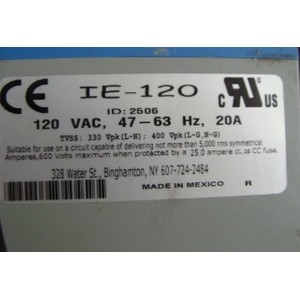 SLATROL CONTROL CONCEPTS ACTIVE FILTER IE-120 