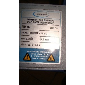 Vacuubrand Diaphragm Vacuum MD4C 