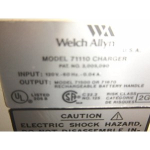 WELCH ALLYN 71110 CHARGER