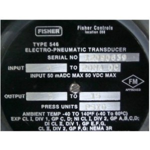FISHER CONTROLS 546