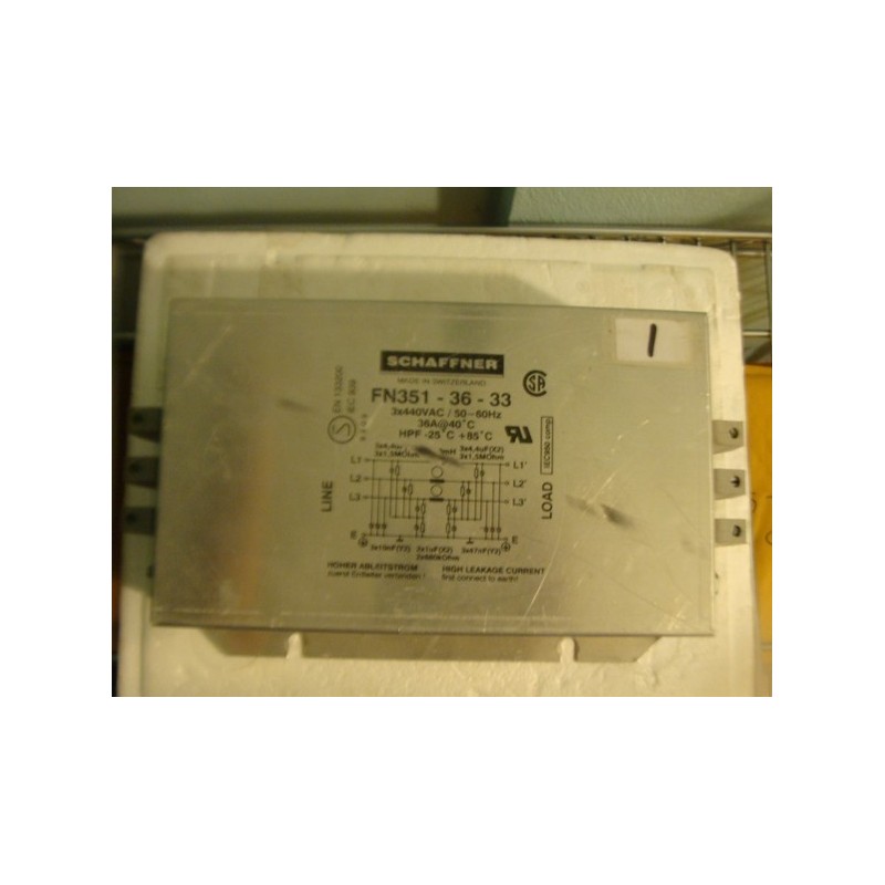 SCHAFFNER POWER LINE FILTER FN351-36-33 SCHAFFNER POWER LINE FILTER FN351-36-33