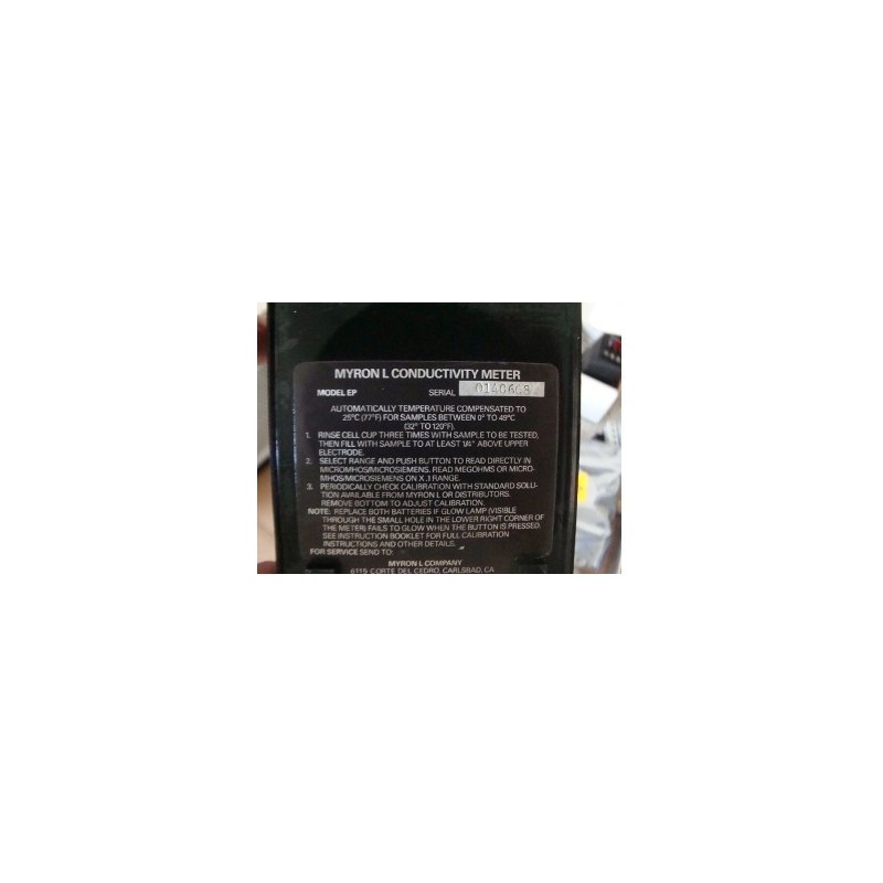 MYRON L CONDUCTIVITY METER 0140618 MYRON L CONDUCTIVITY METER 0140618